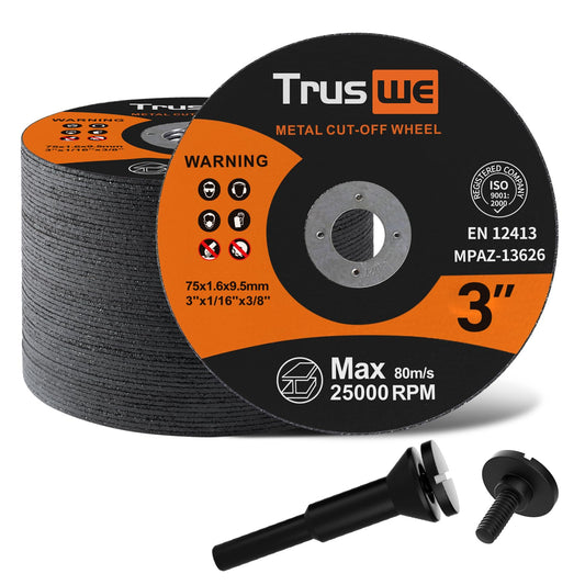 Cut Off Wheels 3 Inch 25 PCS with Mounting Mandrel Kit