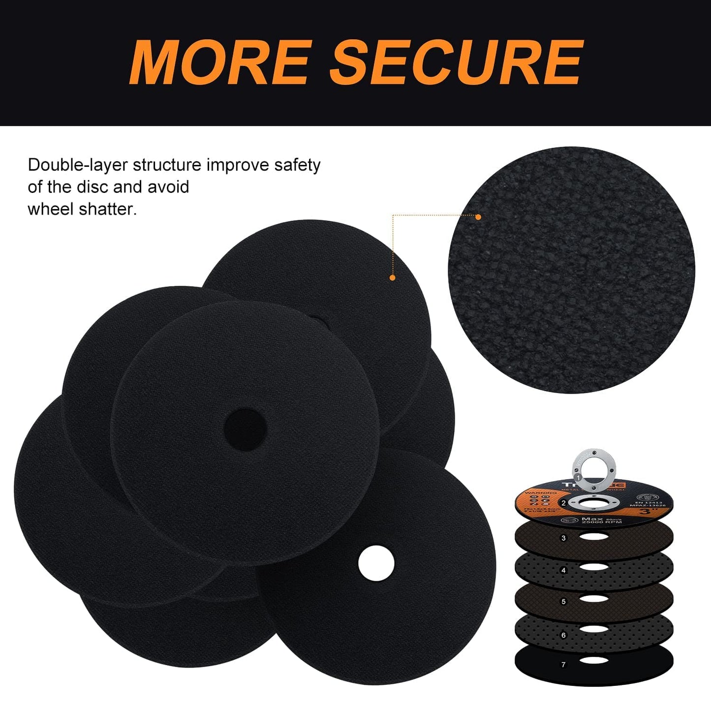 Cut Off Wheels 3 Inch 25 PCS with Mounting Mandrel Kit