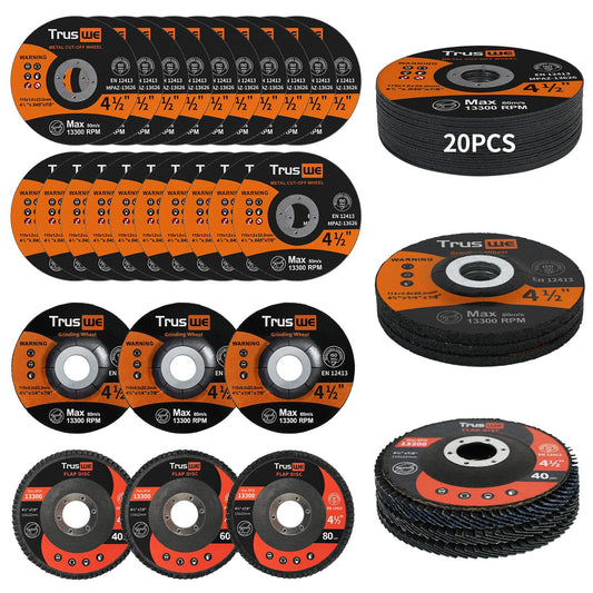 Cut Off Wheels Grinding Wheels Flap Disc Set 26 PCS