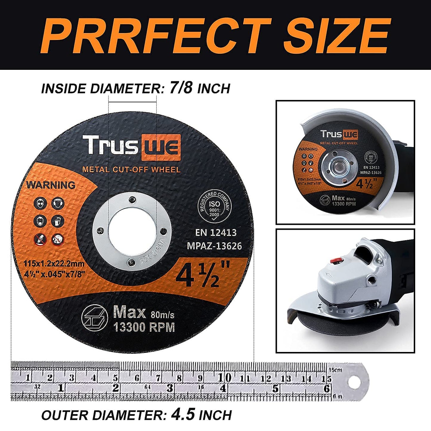 Cut off Wheels 4 1/2 Inch 52 PCS