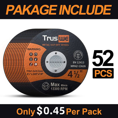 Cut off Wheels 4 1/2 Inch 52 PCS