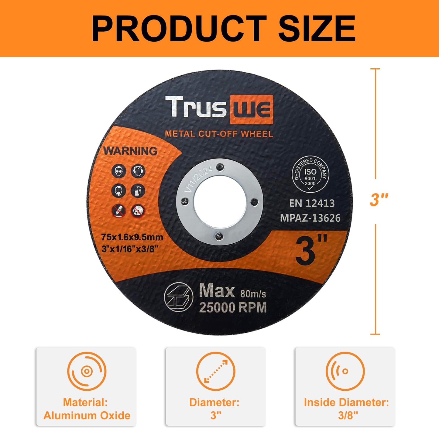 Cut Off Wheels 3 Inch 25 PCS